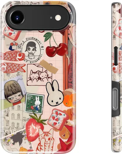 Miniatura 96 de bemal Funda para iPhone 12 Mini, estética, vintage, floreciente, peonía, concha, femenina, compatible con MagSafe, moderna, única, moderna, moderna
