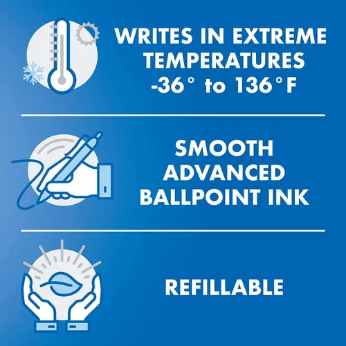 Miniatura 5 de PILOT Acroball PureWhite - Bolígrafos recargables y retráctiles de tinta avanzada con detalles surtidos, punta fina, tinta negra, paquete de 14