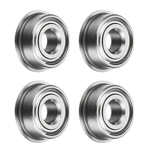 Miniatura 10 de uxcell Rodamiento de bolitas con bridas F683ZZ, 20pcs 0.118x0.276x0.118 in Acero cromado doble blindado ABEC1 cojinetes de brida