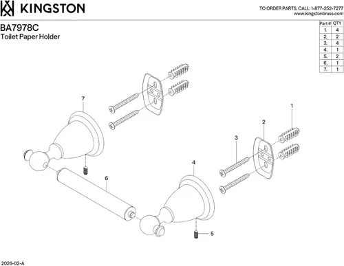 Miniatura 2 de Kingston Brass BA7978C - Portarrollos de papel higiénico vintage inglés, 8-1/2 pulgadas, cromo pulido