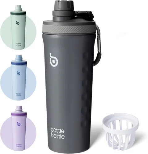 Miniatura 7 de BOTTLE BOTTLE Botella Agitadora Aislada de 26 oz Botella de Agua Aislada para Hombres y Mujeres Botellas Agitadoras de Proteína para Gimnasio Taza