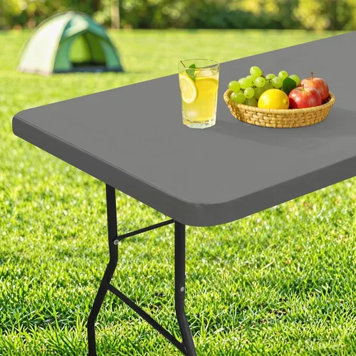 Miniatura 29 de homing Mantel cuadrado ajustable de poliéster impermeable, protector de mesa lavable para picnic, campamento, al aire libre (negro, 34 x 34 pulgadas)