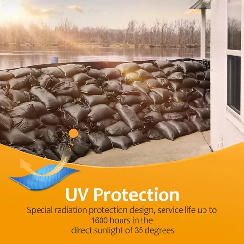 Miniatura 2 de ASKIZ Bolsas de arena resistentes con protección UV, bolsas de arena de polipropileno ultra resistentes de 16 x 25.5 pulgadas para inundaciones