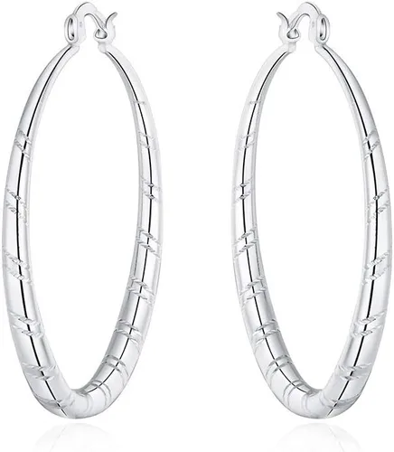 Miniatura 4 de Saengthong - aretes de aro de plata fina 925, para mujer, joyería de boda, NA, Saengthong