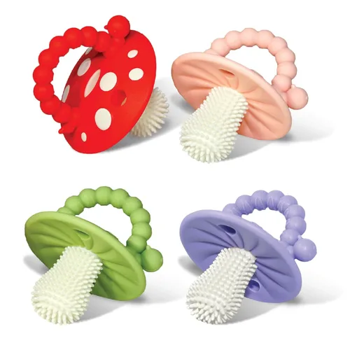 Miniatura 10 de RaZbaby Juguete mordedor de silicona suave para bebés de 3 meses y bebé, masajeador, cerdas para aliviar la dentición, alivia las encías doloridas