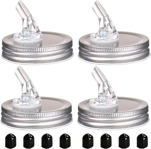 Miniatura 9 de Tarro con pico vertedor Mason Jar. Picos vertedores de flujo libre para tarro Mason Jar, tarro Mason para pico de boca regular tamaño 70mm Paquete