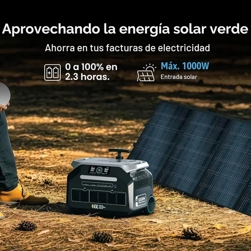 Miniatura 4 de Estación de energía portátil IEE de 3200 W P3200, generador solar de 2048 Wh, carga de CA de 1800 W y carga solar de 1000 W, estación de energía