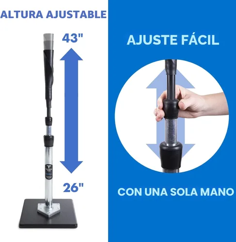 Miniatura 4 de Tanner Tee The Original Batting Tee – Tee de bateo profesional ajustable para béisbol y softbol, eje de acero, base compuesta, parte superior