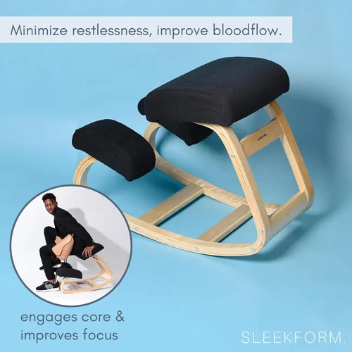 Miniatura 9 de Sleekform Silla de rodillas Austin - Taburete ergonómico de escritorio para computadora para oficina en casa para sentarse activamente Original