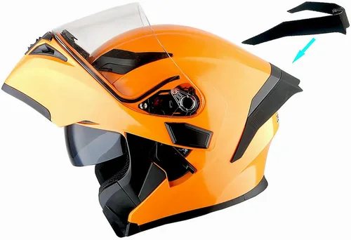 Miniatura 19 de 1Storm Casco modular de cara completa para motocicleta con doble visera abatible y protector solar: HB89 Flecha Azul