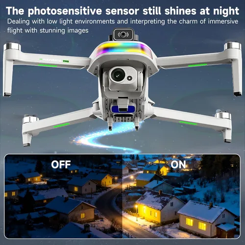 Miniatura 4 de Drone 4K con cámara para adultos y principiantes, control remoto de pantalla táctil HD de 5.5 pulgadas, vuelo de 30 minutos, motor sin escobillas