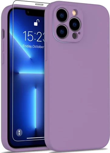 Miniatura 41 de DEENAKIN Funda de silicona compatible con iPhone 12 con protector de pantalla, mejora la protección de la cámara, funda protectora suave y flexible