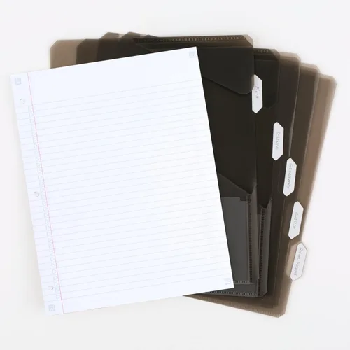 Miniatura 8 de Five Star Flex 29328 - Cuaderno recargable + aplicación de estudio, papel rayado universitario, anillos TechLock de 1 pulgada, bolsillos, pestañas