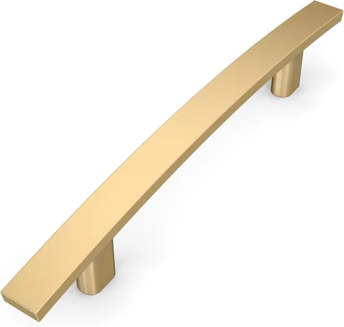 Miniatura 22 de Amerdeco - Paquete de 10 tiradores de oro cepillado de 3 pulgadas (76mm) para armarios de cocina, herrajes para gabinetes, tiradores de cocina