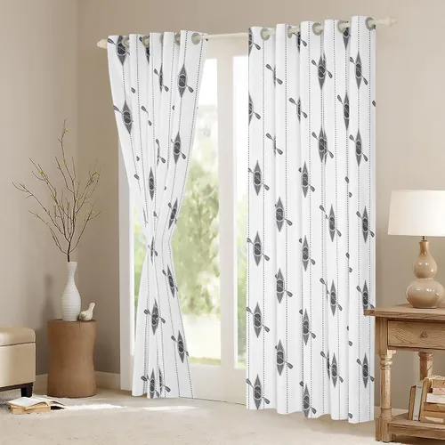 Miniatura 3 de Feelyou Cortinas de lago para dormitorio, sala de estar para niños, decoración de casa de lago, cortinas opacas (2 paneles, 38 x 45 pulgadas), Multi