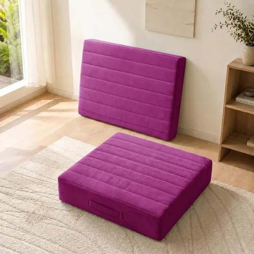 Miniatura 11 de JKMAX 2 Piezas Almohadas de Espuma de Alta Densidad para Piso - Almohadas Grandes Mejoradas para Asientos de Adultos - Cojín de Piso para Exteriores