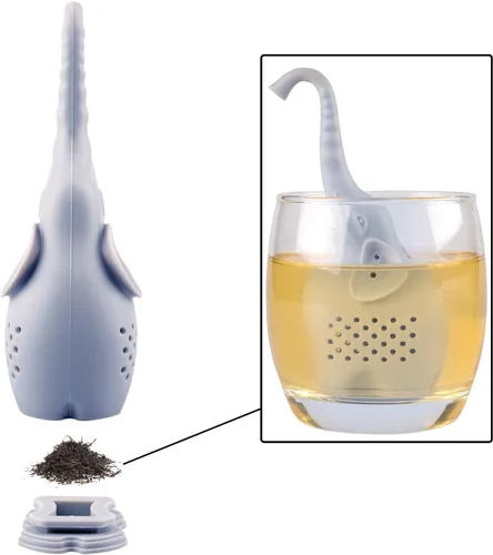 Miniatura 3 de Filtros de té de silicona con diseño de animales, infusor de té, unicornio, tiburón, ardilla, gato, búho, elefante, colador de té, regalo ideal