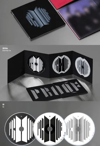 Miniatura 3 de BTS Proof Anthology Album Compact Edition 1p Mini póster plegable en paquete+80p folleto+1p PhotoCard+1p Postcard+1ea Discografía Guía+Seguimiento