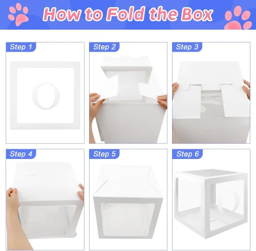 Miniatura 7 de Decoraciones de primer cumpleaños, 3 cajas de globos para niña o niño, bloques transparentes, decoraciones de fiesta de Pascua