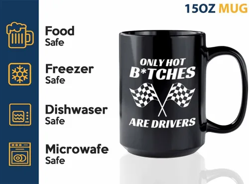 Miniatura 3 de Taza de café Racer de 15 onzas, color negro, solo conductores calientes, Fuel Speed Racer Car Guys Circuit, regalos para él, papá, hombres, novio