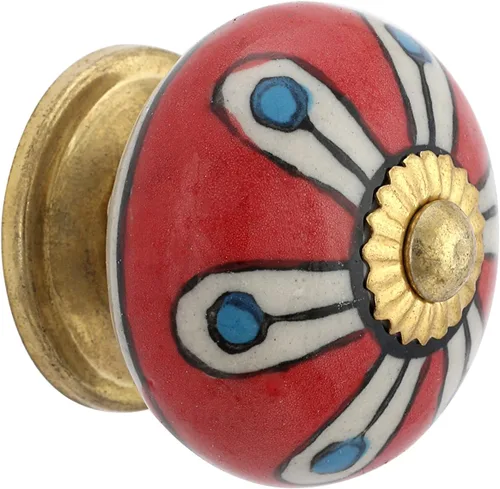 Miniatura 9 de Tiradores para tocador - Manejados a mano de cerámica de campo para cajones de armarios de cocina - Tiradores para armario de granja estilo bohemia