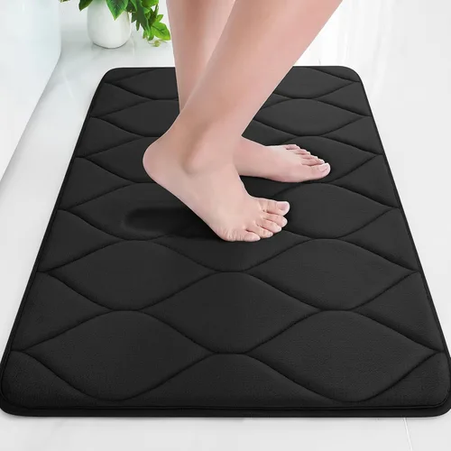Miniatura 37 de Colorxy - Alfombra de baño de espuma viscoelástica, ultrasuave y antideslizante, absorbe el agua, lavable a máquina, tapete para suelos de ducha