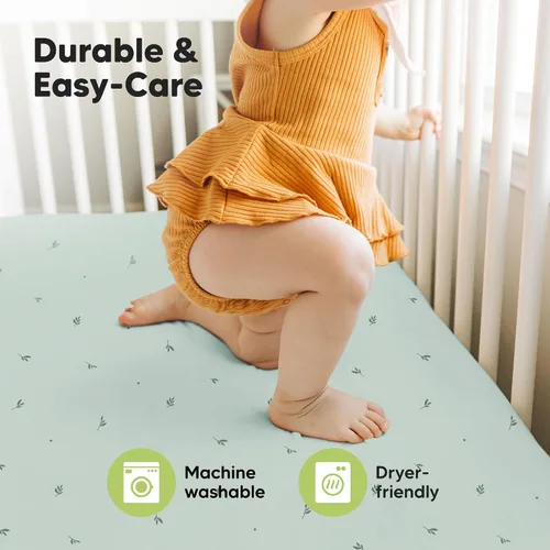 Miniatura 7 de KeaBabies Paquete de 2 sábanas de cuna para bebé, para niño y niña - 52x28 Fibra viscosa derivada del bambú, sábana para cama de niño pequeño