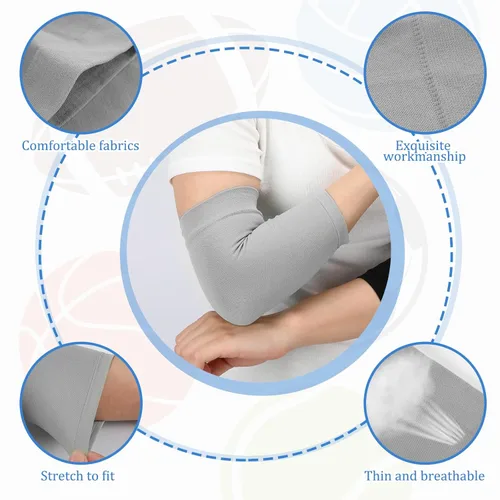 Miniatura 4 de Vicenpal 2 pares de mangas para cubrir tatuajes para antebrazo, para mujeres y hombres, cubierta de compresión para la parte superior del brazo Negro