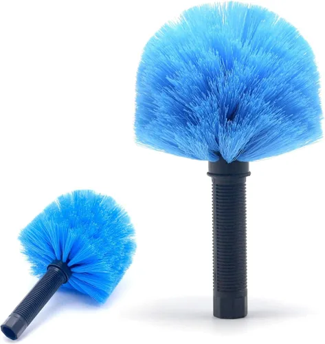 Miniatura 9 de MAYKI Plumeros de alto alcance de 20 pies para limpiar 5 piezas, plumeros de ventilador de techo con poste de extensión, plumero de telaraña