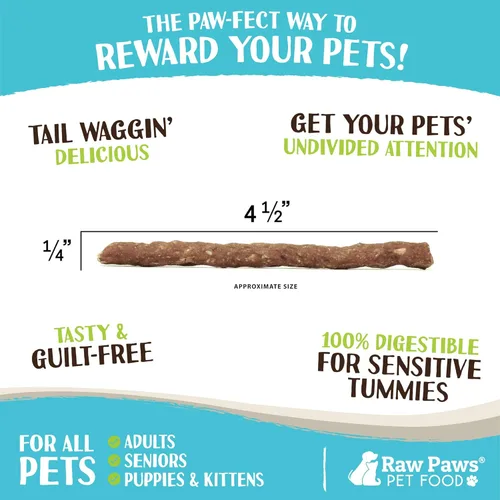 Miniatura 3 de Raw Paws Golosinas suaves sin granos para perros y gatos – Receta de ternera, 6 onzas – Golosinas para perros de carne seca hechas en Estados Unidos