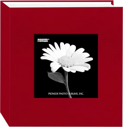 Pioneer 100 - Álbum de fotos con marco de tela de bolsillo, color rojo manzana