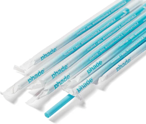Miniatura 2 de phade Pajitas para beber jumbo ecológicas de 7.75 pulgadas, 3,750 unidades, biodegradables marinos, compostables, envueltas individualmente, paquete