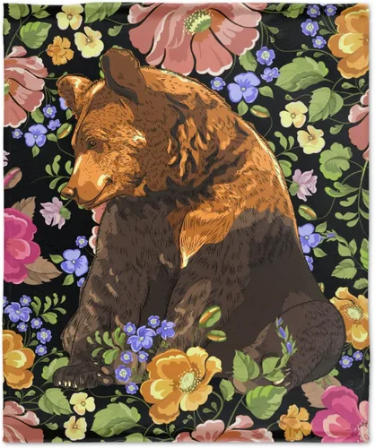 Manta de oso para sofá, dormitorio, camping, forro polar, suave, esponjosa, acogedora, cálida, de franela de lujo, linda manta de animales, regalos