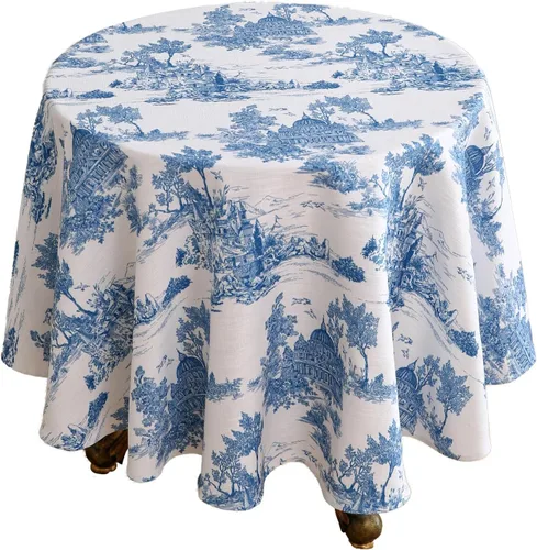 Miniatura 86 de patdrea - Mantel de lino floral, grueso, decorativo y francés para mesas rectangulares o cuadradas, para cocina y comedor, 55 x 79 pulgadas