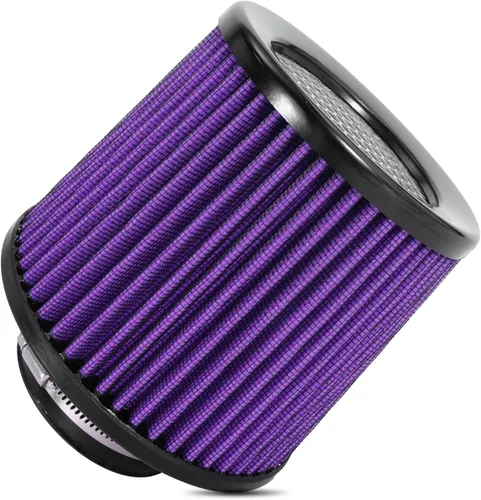Miniatura 7 de Filtro de admisión de aire frío de alto rendimiento, lavable, con abrazadera, filtro de aire de repuesto con brida de diámetro 3" (76mm) verde