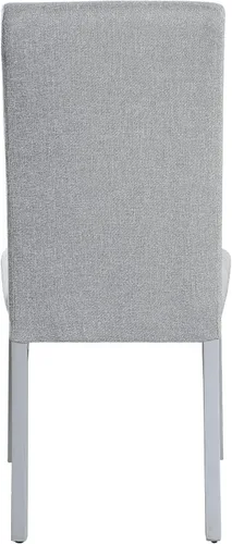Miniatura 6 de Acme Lanton - Silla auxiliar en tela de lino gris y blanco antiguo