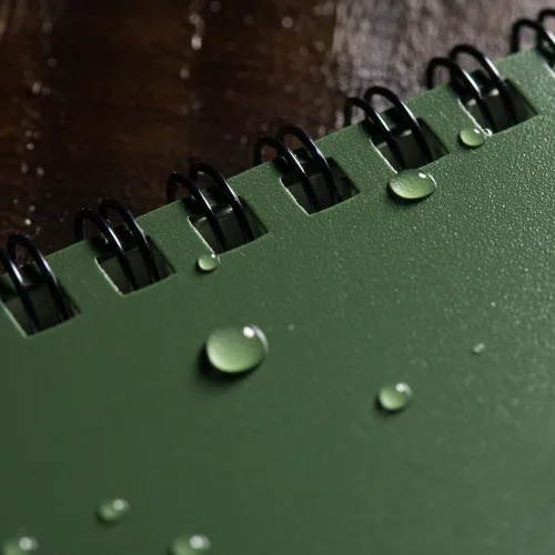 Miniatura 12 de Rite in the Rain Cuaderno de espiral superior resistente a la intemperie, 4 x 6 pulgadas, cubierta verde, patrón universal, paquete de 6