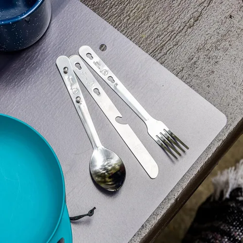 Miniatura 7 de ASR Outdoor Juego de 2 utensilios de cocina minimalista para campamento, estilo militar del ejército MRE Chow