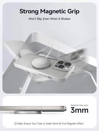 Miniatura 3 de JSAUX Cargador para iPhone 17 Magsafe Carga Inalámbrica, Compatible con iPhone 17 Air Pro Max/16/15/14/13/12 Series, Almohadilla de Carga Magnética