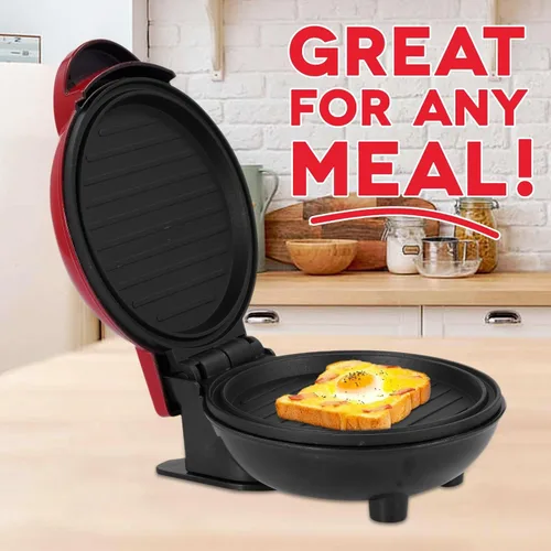 Miniatura 4 de Plancha pequeña para panqueques - Máquina para hacer panqueques, plancha redonda para panqueques individuales, galletas, huevos, sartén