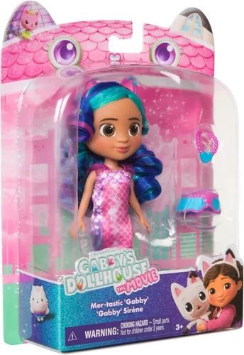 Miniatura 7 de Gabby's Dollhouse DreamWorks The Movie, muñeca Mer-Tastic Gabby, con ropa de muñeca temática de sirena y accesorios de muñeca, juguetes para niños