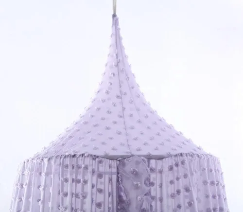 Miniatura 5 de Toldo para cama infantil para niñas, toldo colgante de princesa beige para cuna, tienda de campaña para niños pequeños, red para cama de bebé, Morado