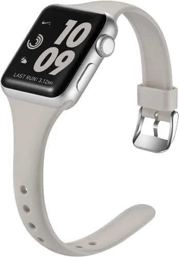 Miniatura 16 de Laffav correa delgada compatible con Apple Watch de 1.57 pulgadas, 1.49 pulgadas, 1.73 pulgadas, 1.65 pulgadas para mujeres y hombres, correa