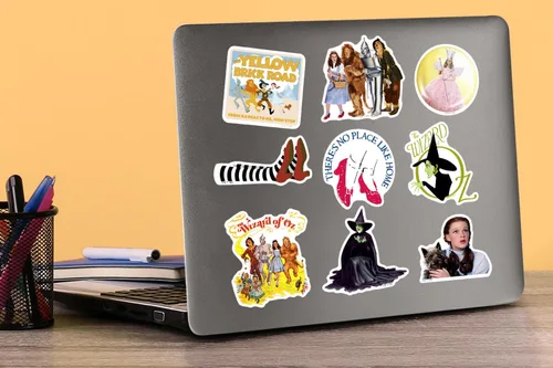 Miniatura 5 de El Mago de Oz - Paquete variado de calcomanías de vinilo grandes de lujo, para laptop, botella de agua, álbumes de recortes, tableta, monopatín