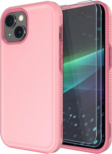Miniatura 22 de Diverbox Funda para iPhone 15 [a prueba de golpes] [a prueba de caídas] [protector de pantalla de vidrio templado], funda de protección resistente