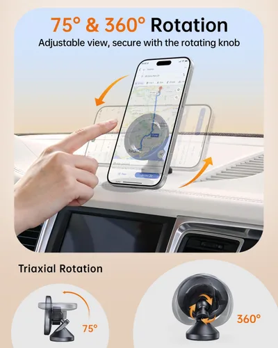 Miniatura 2 de SYNCWIRE MagSafe - Soporte magnético para teléfono de automóvil, soporte magnético para tablero de automóvil, soporte de teléfono magnético fuerte