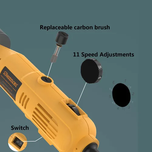 Miniatura 5 de Afilador de electrodos de tungsteno para soldadura TIG, 6 tamaños y 10 ángulos, herramienta giratoria de soldadura TIG con ranura de corte de bloque