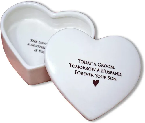 Miniatura 13 de Regalo para mamá de Susabella - Regalo de boda para madre de la novia o madre del novio, caja de cerámica para recuerdos en forma de corazón o caja