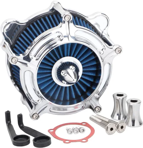 Miniatura 41 de Filtro de entrada azul con filtro de aire de corte en contraste compatible con Harley Dyna 1993-2016, Softail 1993-2015, Touring 1993-2007