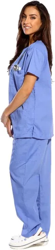 Miniatura 2 de Just Love uniforme médico con cuello en V para mujer